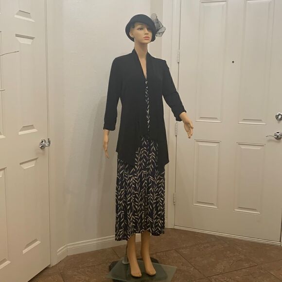 Chico's Jackets & Blazers - Chico’s Size 0 Black V Neck 3/4 Sleeves Peplum Waist Polyester Spandex Jacket